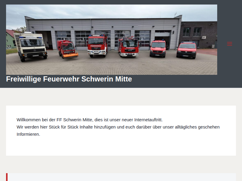 FF Schwerin Schlossgarten – Freiwillige Feuerwehr Schwerin Mitte