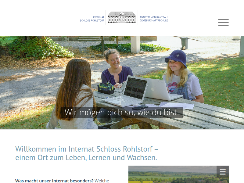 Leben & Wohnen - Internat Schloss Rohlstorf