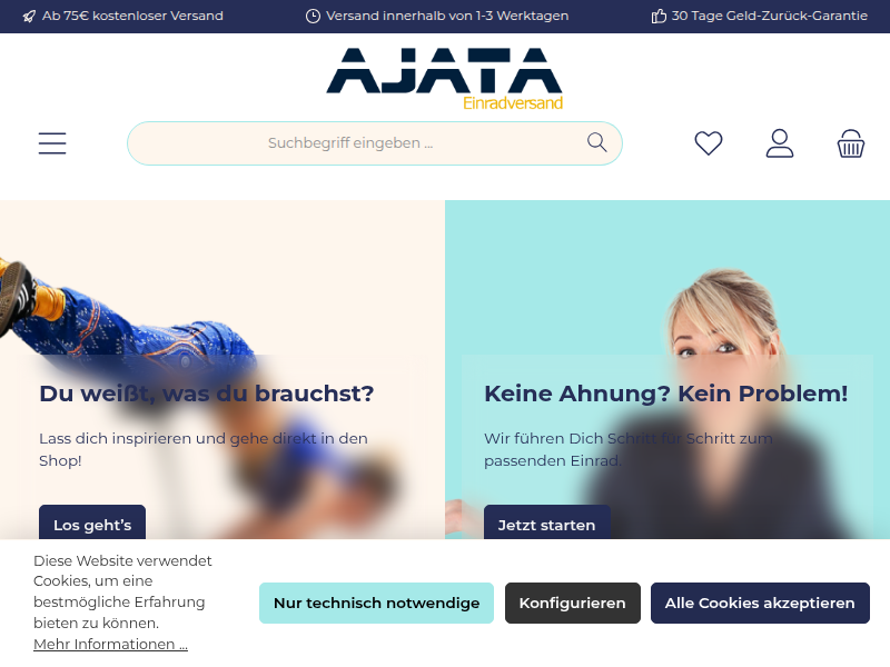 Einrad Ersatzteile – Schrauben, Kugellager, Lagerschalen & mehr | AJATA