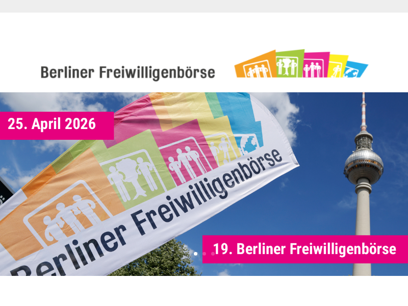 Programm 18 Berliner Freiwilligenboerse | 19. Berliner Freiwilligenbörse