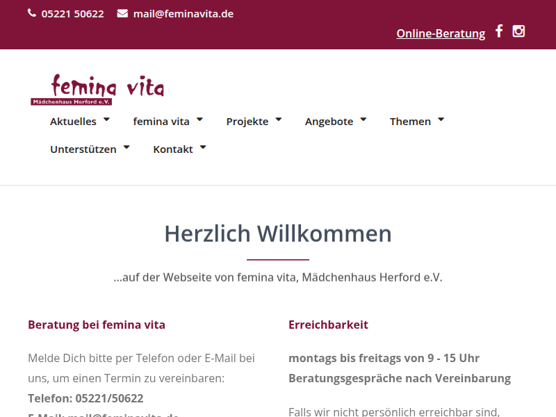 Cybermobbing - Mädchen sagen Nein! - femina vita, Mädchenhaus Herford e.V.