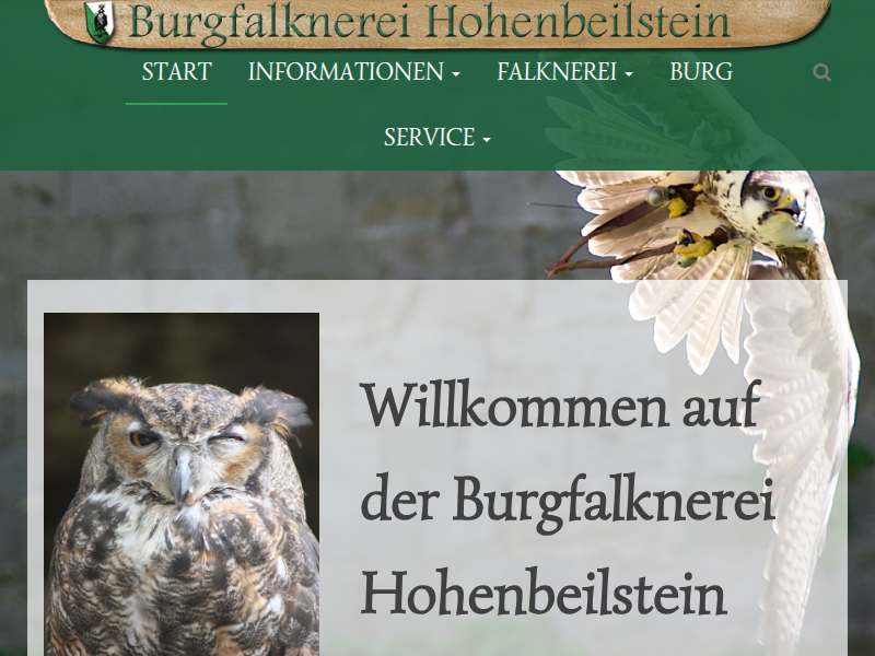 Hello world! – Burgfalknerei Hohenbeilstein