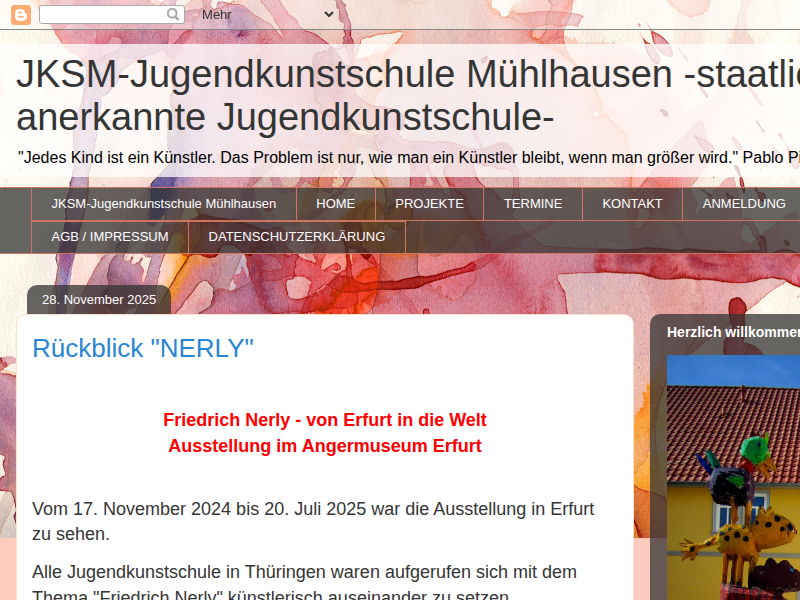JKSM-Jugendkunstschule Mühlhausen -staatlich anerkannte Jugendkunstschule- : MÄRZKUNSTWERKE