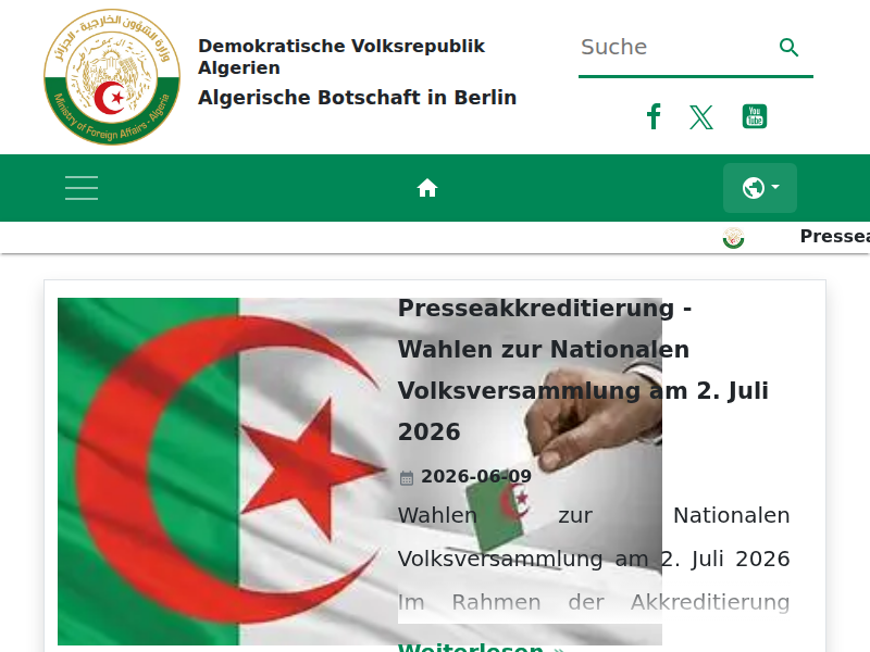 Visumanträge | Algerische Botschaft in Berlin