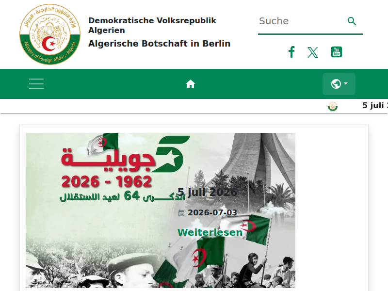 Visumanträge | Algerische Botschaft in Berlin