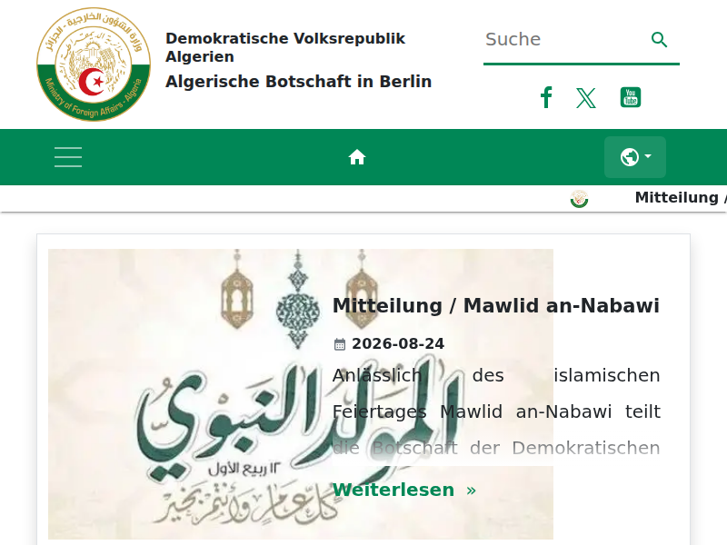 Kunst und Kultur | Algerische Botschaft in Berlin