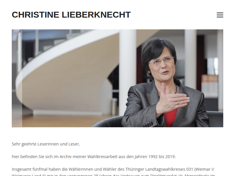 Biografie – Christine Lieberknecht