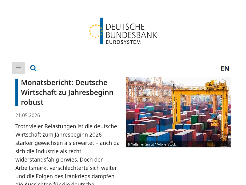 "Handeln und Haften müssen im Euro-Raum stärker in einer Hand liegen" | Deutsche Bundesbank
