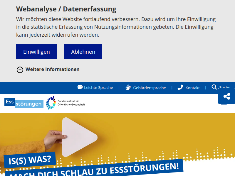 Bei Essstörungen Hilfe finden: BIÖG Essstörungen