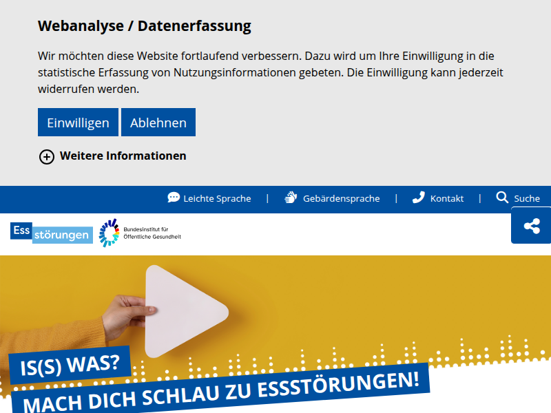 Bei Essstörungen Hilfe finden: BIÖG Essstörungen