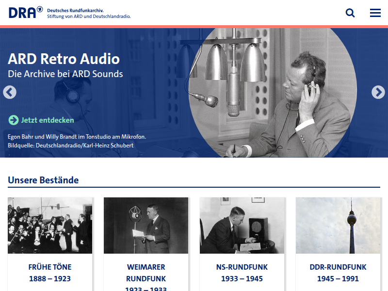 Deutsches Rundfunkarchiv: Mauerbau 1961: Kultursendungen im Berliner Rundfunk nach der Grenzschließung