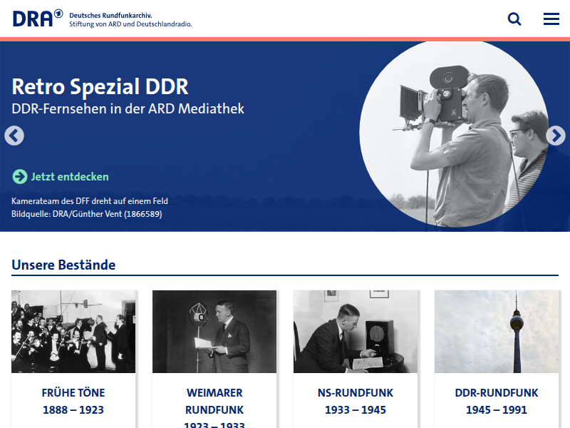 Deutsches Rundfunkarchiv: Mauerbau 1961: Kultursendungen im Berliner Rundfunk nach der Grenzschließung