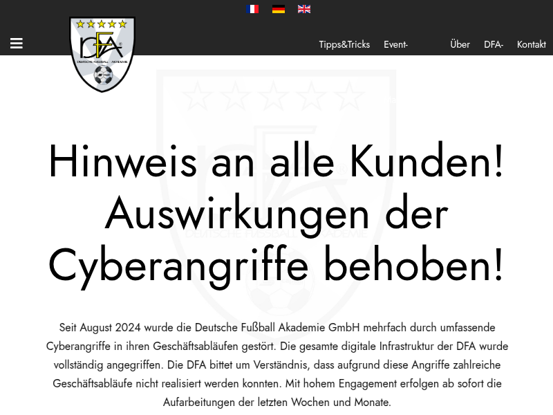 Jobs bei der Deutschen Fussball Akademie - Deutsche Fussball Akademie 2024