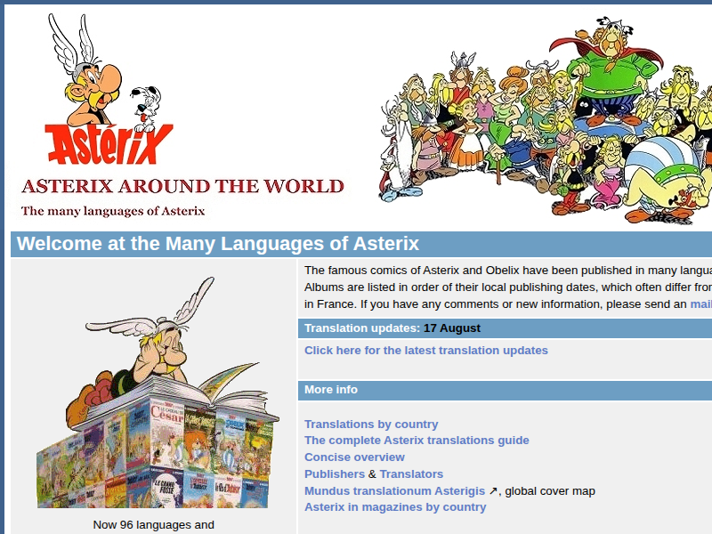 Asterix around the World - the many Languages of Asterix