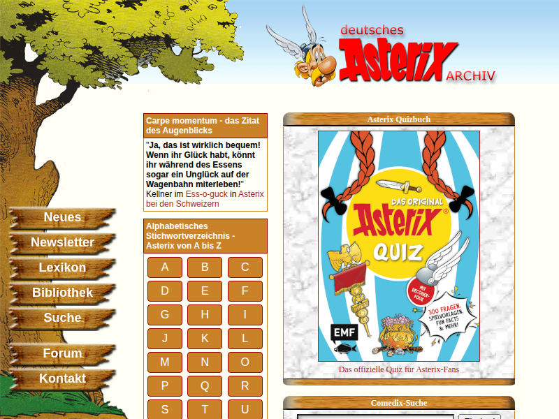 Tischsets - Asterix Archiv - Bibliothek - Sammler