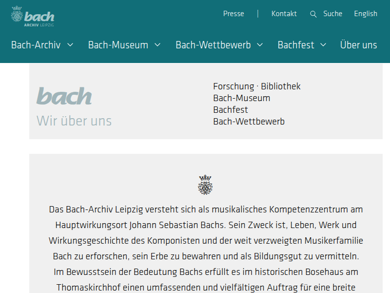 Wir über uns | Bach-Archiv Leipzig