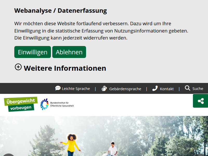 Empfehlungen - Was können Eltern tun?: Übergewicht vorbeugen