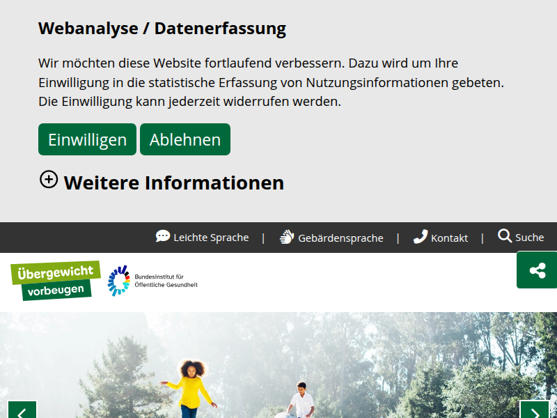 Spiele: Übergewicht vorbeugen