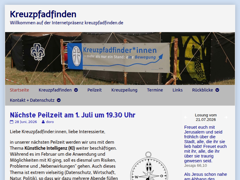 Kreuzpfadfindertreffen in Stuttgart-Birkach – Kreuzpfadfinden