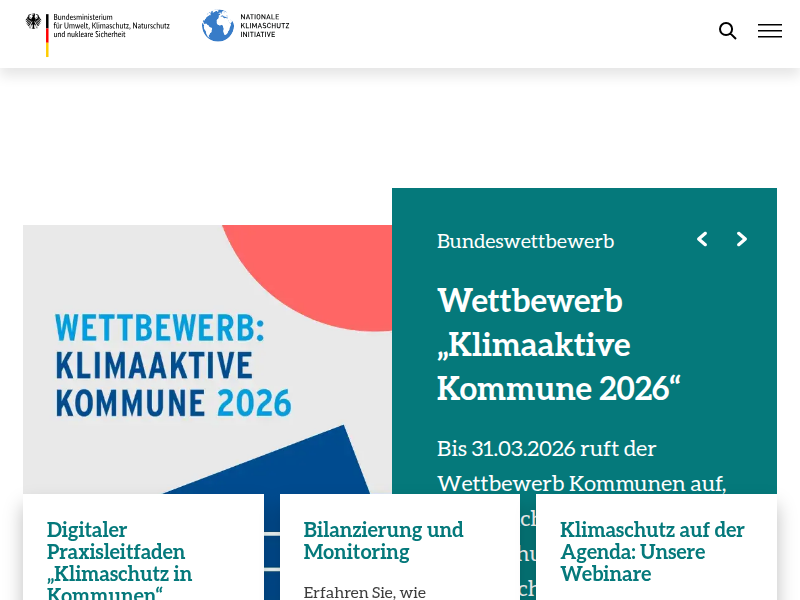 Klimaschutz Kommunal: Erstes Maßnahmenprogramm setzt die Ziele des Integrierten Klimaschutzkonzepts um | Nationale Klimaschutzinitiative des Bundesministeriums für Wirtschaft und Klimaschutz