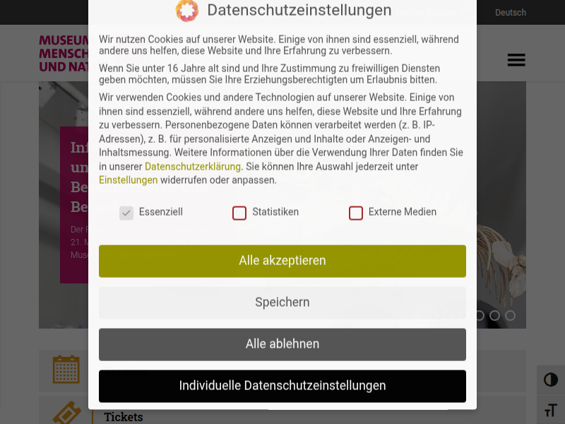 Museum Mensch und Natur » Stats Types » event