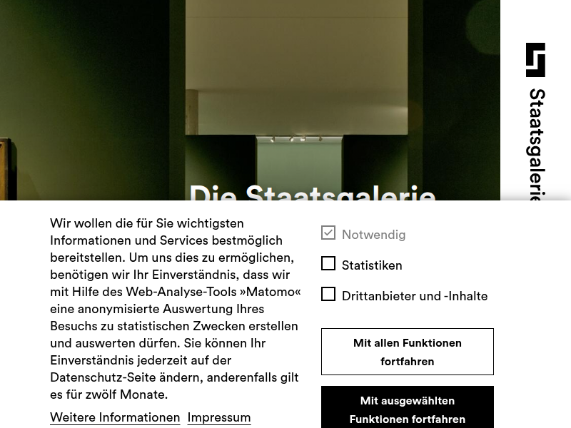 Man wird die... | Staatsgalerie