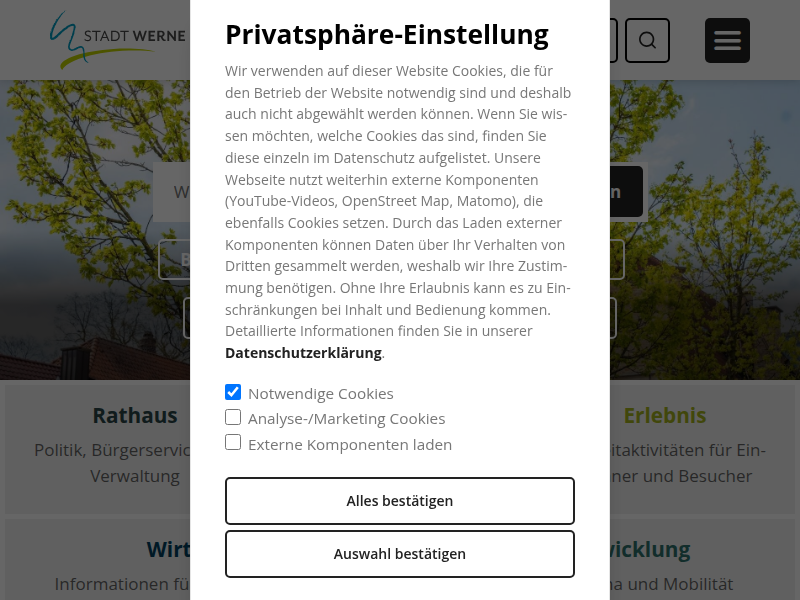 Wanderwege-Netz Werne - Stadt Werne