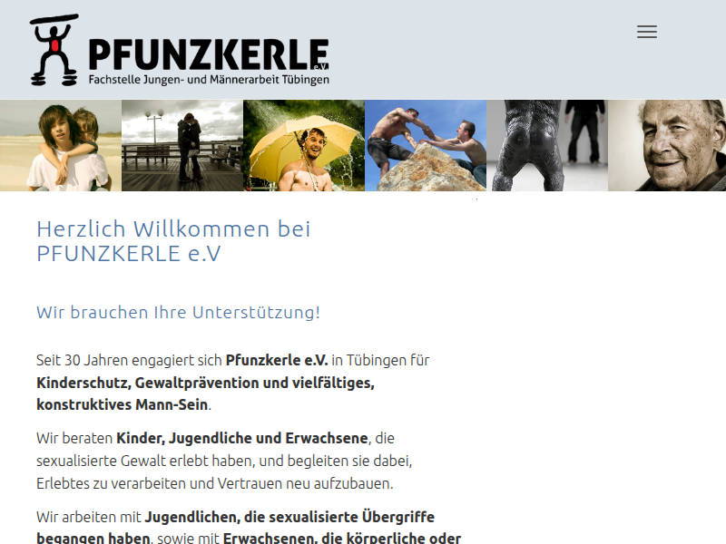 Interessante Seiten für Jungs: Pfunzkerle e.V.