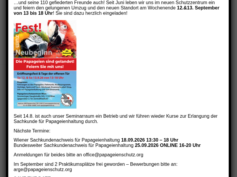 Pressespiegel – Arbeitsgemeinschaft Papageienschutz