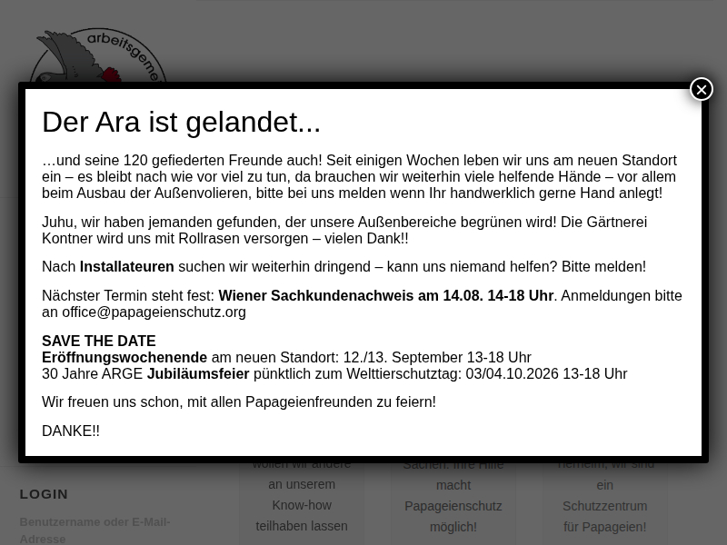 Mein freiwilliges Umweltjahr beim Papageienschutz – Arbeitsgemeinschaft Papageienschutz