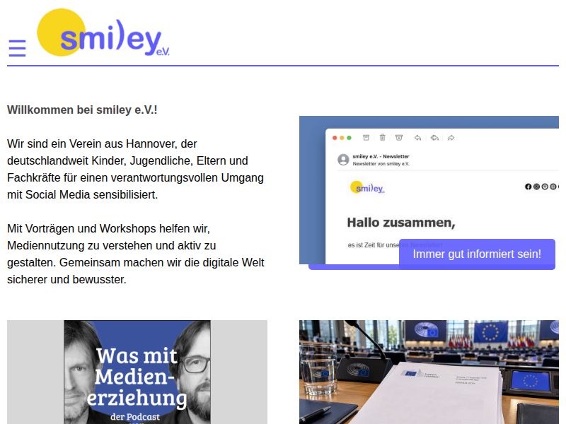 Die besten Materialien für Eltern und Fachkräfte | smiley e.V. - smiley - Verein zur Förderung der Medienkompetenz e.V.