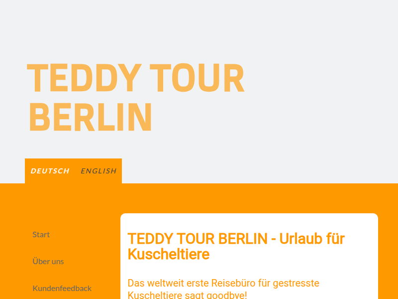 Unsere Tourauswahl - Das Original: Teddy Tour Berlin - Urlaub für Kuscheltiere - Holidays for cuddly