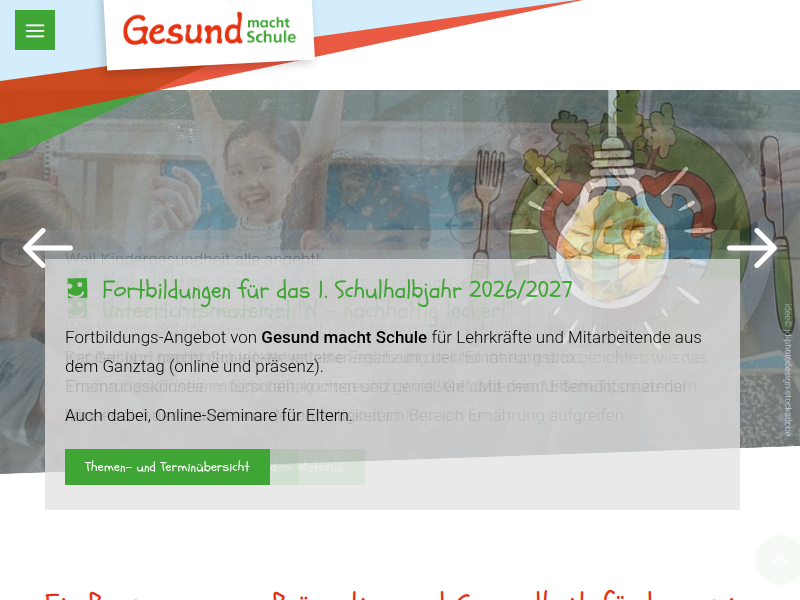 Themenbereich "Abenteuer und Kreativität" - Gesund macht Schule