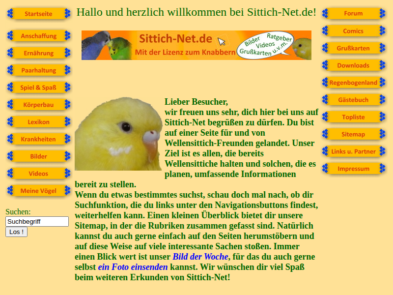 Sittich-Net - Wellensittiche - Ernährung - Obst und Gemüse