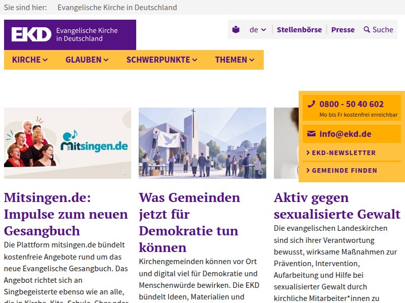Evangelisch-Lutherische Kirche in Italien (ELKI) – EKD