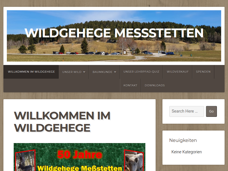 Rotwild – Wildgehege Messstetten