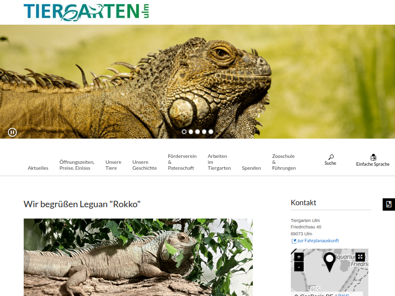 Tiergarten Ulm - Datenschutzerklärung
