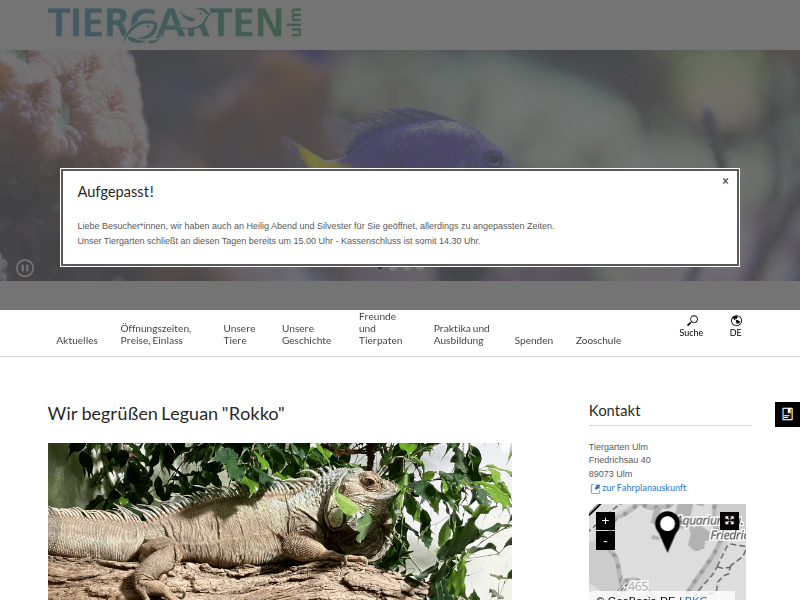 Tiergarten Ulm - Unsere Geschichte