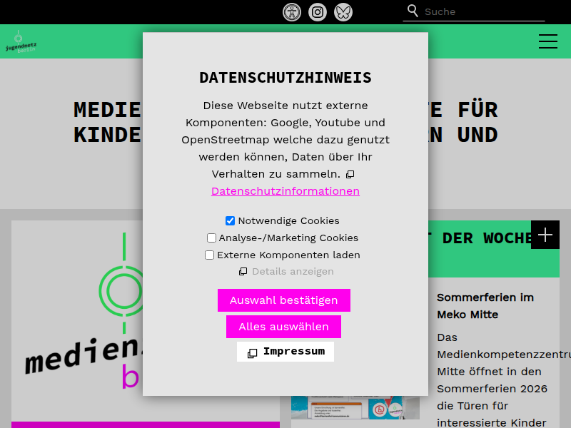 Aktuelle Meldungen jugendnetz berlin