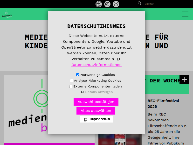 Berufsbegleitende Weiterbildung: Fachprofil Digitale kulturelle Bildung jugendnetz berlin