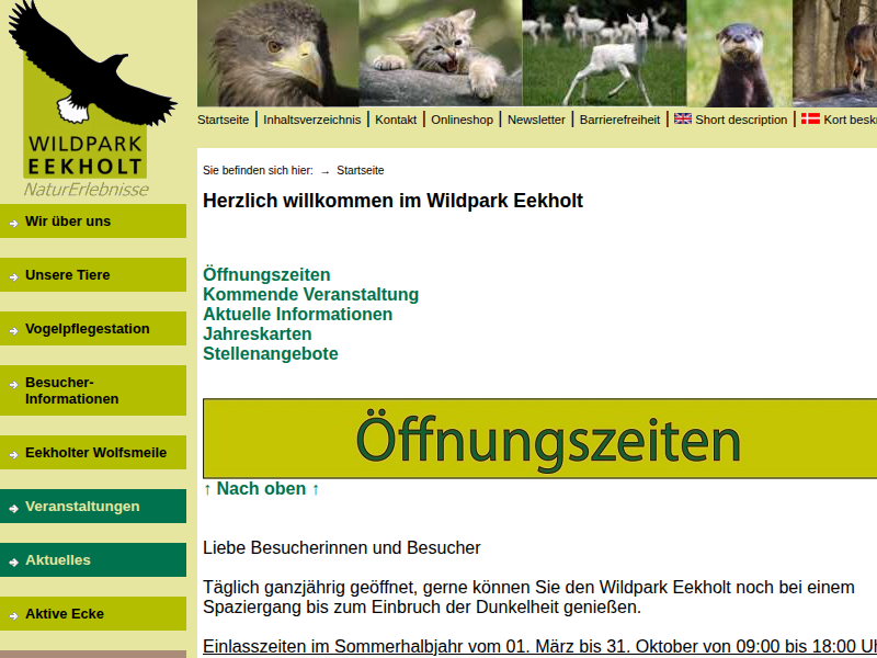 Wildpark Eekholt - Kort beskrivelse