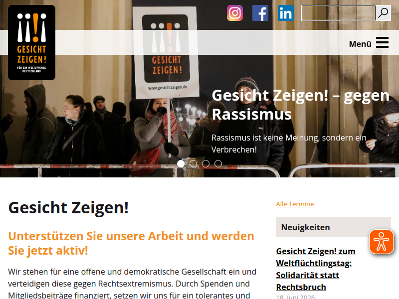 Für ein Netz ohne Hass - Gesicht Zeigen