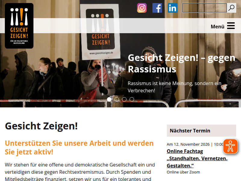 Gesicht Zeigen! startet mit neuem Vorstand ins Jahr 2007 - Gesicht Zeigen