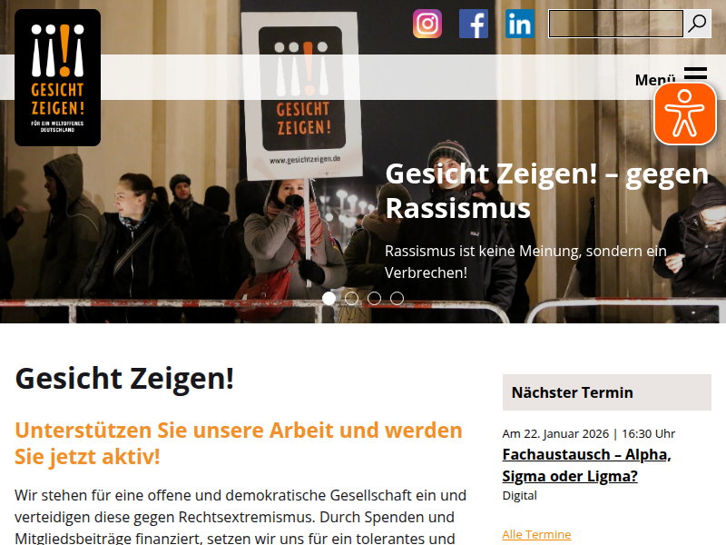 Drei Adleraugen und der Mann aus Demokratien - Gesicht Zeigen