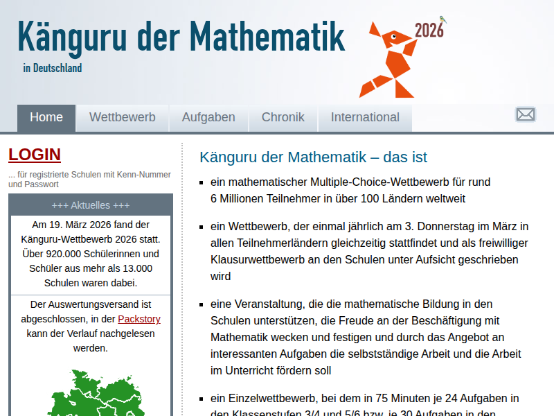 Känguru der Mathematik e.V. | International
