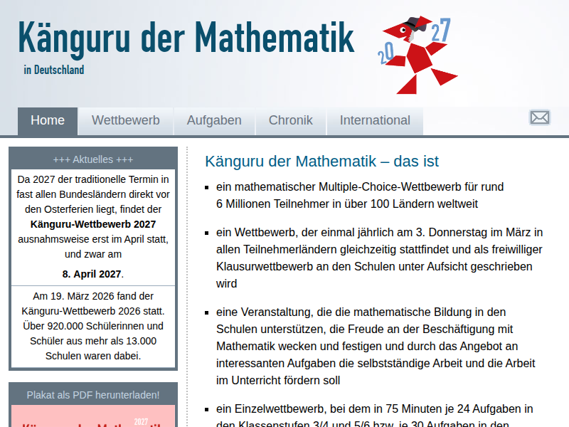 Känguru der Mathematik e.V. | International