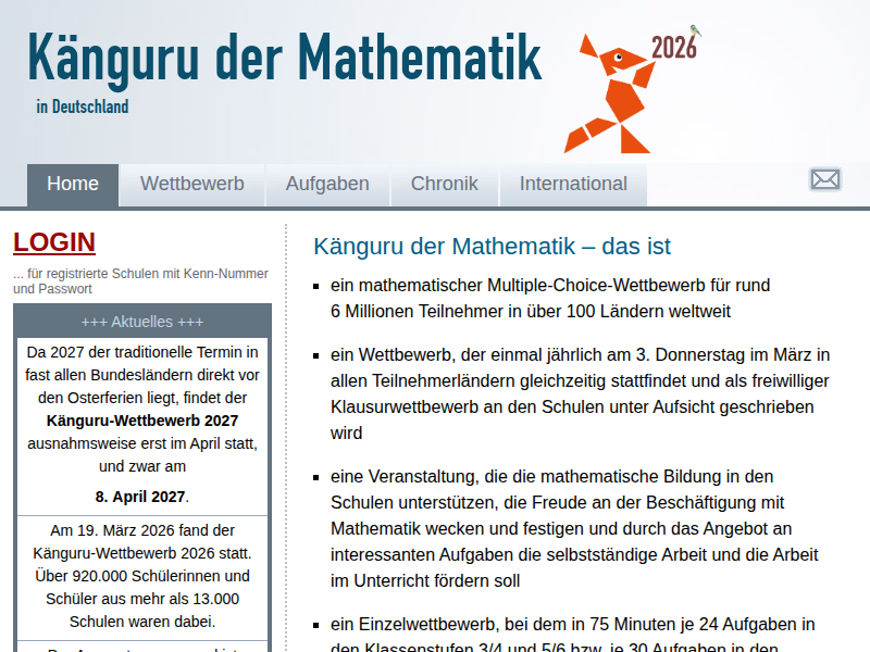 Känguru der Mathematik e.V. | International