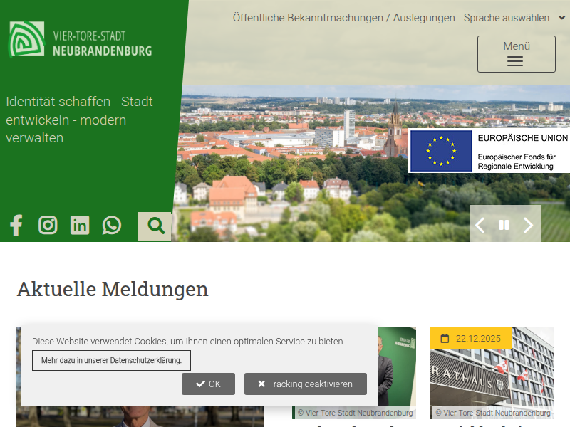 Jahresgedenkveranstaltung der Arbeitsgemeinschaft FÃŒnfeichen / Stadt Neubrandenburg