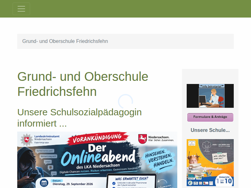 Grund- und Oberschule Friedrichsfehn: Neuigkeiten 2021-2022