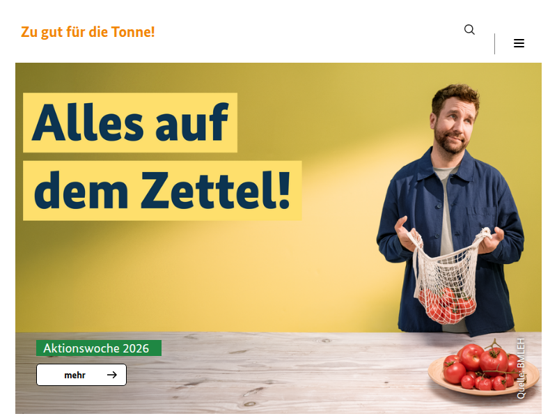 Toolkit - Viel zu viele Lebensmittel werfen wir weg. Du kannst das ändern.